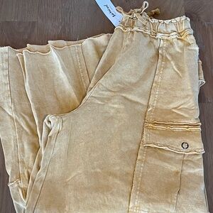 Three Bird Nest Wide Leg Pants in Mustard Yellow